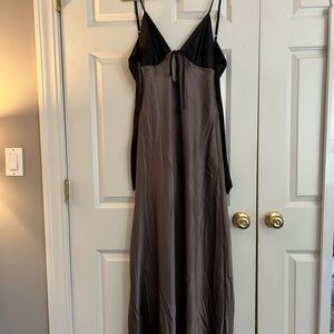 Pepper Mayo Flora Satin Maxi Dress